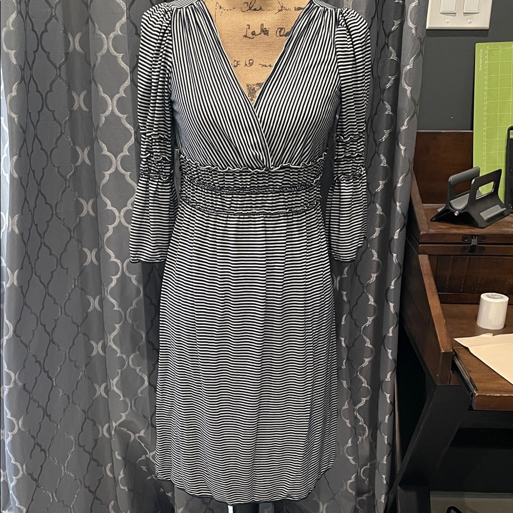 Max Studio Striped Long Sleeve Dress